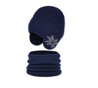 LumiSyne Cappello Sciarpa Invernale Set per Uomo Donna Berretto a Maglia con Paraorecchie Antivento Scaldacollo Fodera in Pile Termico Elastico Caldo Cappello Invernale per Ciclismo Corsa Sci