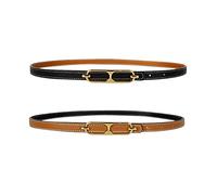 LumiSyne Cintura Di Pelle Da Donna Reversibile Bicolore Sottile In Vita Fibbia Ad Ardiglione Cintura Regolabile Cintura Decorativa Per Jeans Casuale Vestito Soprabito