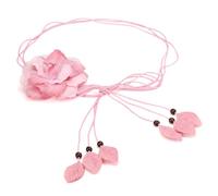 LumiSyne Cintura Intrecciata Donna Cintura In Corda Cintura In Vita Sottile Decorazione Floreale Ciondolo Di Foglie Annodato Cintura a Catena Corda Cintura Per Abito Spiaggia Vacanza Matrimonio Festa