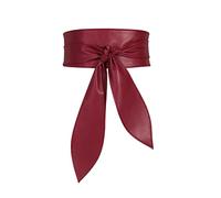 LumiSyne Cintura Obi Da Donna Cintura Cinch Larga Retrò Pelle PU Morbida Cintura Avvolgente Con Cravatta Nodo Cintura In Vita Cintura Corsetto Cintura Per Vestito Quotidiano Festa