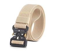 LumiSyne Cintura Tattica Per Uomo Regolabile Cintura Tattica Di Sicurezza Cintura In Tela Heavy Duty Cintura Da Lavoro Con Fibbia In Metallo a Sgancio Rapido Per Molle Sport Lavorare All'Aperto