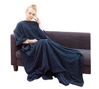 LumiSyne Coperta Con Maniche Per Donna Uomo Cosy Coperta Pile Morbida Calda Flanella Invernale TV Coperta Con Maniche Tasca Frontale Per Riporre Oggetti Plaid Con Maniche Per Divano Letto 170×200cm