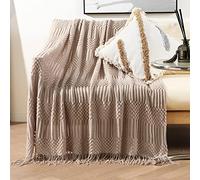 LumiSyne - Coperta lavorata a maglia, con motivo a bolle nordiche, calde, alla moda, morbida, coperta copridivano, copriletto, decorativa, 130 x 230 cm