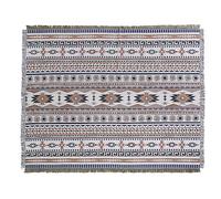 LumiSyne Coperte Plaid In Cotone Intrecciato Con Nappina Stile Etnico Tribale Boho Motivo Geometrico Azteca Navajo Coperta Da Tiro Per Letto Divano Coperta Campeggio Arazzo Tovaglia Tappeto 160x130cm