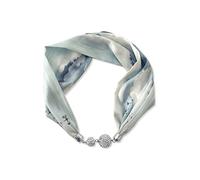 LumiSyne Donna Moda Sciarpa Di Seta Collana Facile Fibbia Magnetica Con Strass Bling Piccolo Stretta Fazzoletto Decorativo Collana Choker Foulard Fascia Per Capelli Copricapo Sciarpa Con Ciondolo