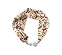 LumiSyne Donna Moda Sciarpa Di Seta Collana Facile Fibbia Magnetica Con Strass Bling Piccolo Stretta Fazzoletto Decorativo Collana Choker Foulard Fascia Per Capelli Copricapo Sciarpa Con Ciondolo