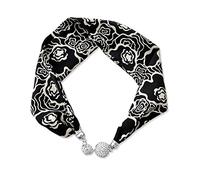 LumiSyne Donna Moda Sciarpa Di Seta Collana Facile Fibbia Magnetica Con Strass Bling Piccolo Stretta Fazzoletto Decorativo Collana Choker Foulard Fascia Per Capelli Copricapo Sciarpa Con Ciondolo