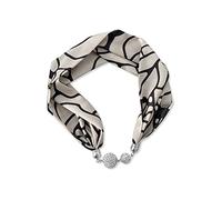 LumiSyne Donna Moda Sciarpa Di Seta Collana Facile Fibbia Magnetica Con Strass Bling Piccolo Stretta Fazzoletto Decorativo Collana Choker Foulard Fascia Per Capelli Copricapo Sciarpa Con Ciondolo
