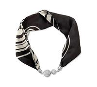 LumiSyne Donna Moda Sciarpa Di Seta Collana Facile Fibbia Magnetica Con Strass Bling Piccolo Stretta Fazzoletto Decorativo Collana Choker Foulard Fascia Per Capelli Copricapo Sciarpa Con Ciondolo