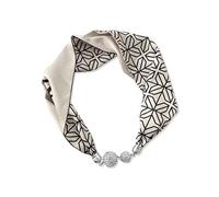 LumiSyne Donna Moda Sciarpa Di Seta Collana Facile Fibbia Magnetica Con Strass Bling Piccolo Stretta Fazzoletto Decorativo Collana Choker Foulard Fascia Per Capelli Copricapo Sciarpa Con Ciondolo