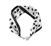 LumiSyne Donna Moda Sciarpa Di Seta Collana Facile Fibbia Magnetica Con Strass Bling Piccolo Stretta Fazzoletto Decorativo Collana Choker Foulard Fascia Per Capelli Copricapo Sciarpa Con Ciondolo