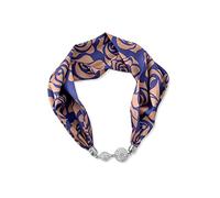 LumiSyne Donna Moda Sciarpa Di Seta Collana Facile Fibbia Magnetica Con Strass Bling Piccolo Stretta Fazzoletto Decorativo Collana Choker Foulard Fascia Per Capelli Copricapo Sciarpa Con Ciondolo