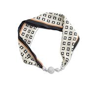 LumiSyne Donna Moda Sciarpa Di Seta Collana Facile Fibbia Magnetica Con Strass Bling Piccolo Stretta Fazzoletto Decorativo Collana Choker Foulard Fascia Per Capelli Copricapo Sciarpa Con Ciondolo