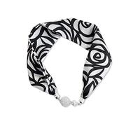 LumiSyne Donna Moda Sciarpa Di Seta Collana Facile Fibbia Magnetica Con Strass Bling Piccolo Stretta Fazzoletto Decorativo Collana Choker Foulard Fascia Per Capelli Copricapo Sciarpa Con Ciondolo