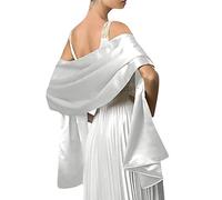 LumiSyne Donna Scialle In Raso Chiffon Silky Tinta Unita Wrap Stola Per Sposa Damigella Cerimonia Matrimonio Serata