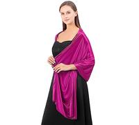 LumiSyne Donna Scialle Stola In Raso Setoso Per Abito Da Sera Tinta Unita Sciarpe Lunga Leggero Elegante Wrap Stola Per Sposa Matrimonio Cerimonia Festa, 200×70cm