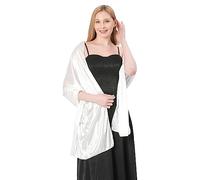 LumiSyne Donna Scialle Stola In Raso Setoso Per Abito Da Sera Tinta Unita Sciarpe Lunga Leggero Elegante Wrap Stola Per Sposa Matrimonio Cerimonia Festa, 200×70cm