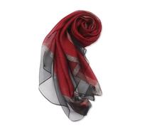 LumiSyne Donna Sciarpa In Seta Foulard Chiffon Tinta Unita Tulle Patchwork Con Bordi Dorati Scintillanti Leggero Sciarpa Lunga Elegante Scialle Stola Per Abito Da Sera Matrimonio Prom Festa