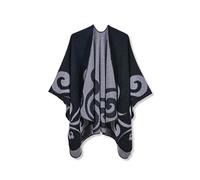 LumiSyne Invernale Scialle in Cashmere per Donna Poncho Cape Lavorato a Maglia Stile Etnico retrò Cardigan Maglione Aperto Scialle Coperta Spessa Caldo Pashmina Sciarpa Grande Poncho Mantella Stola