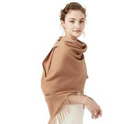 LumiSyne Invernale Sciarpa In Cashmere Tinta Unita Per Donna Pashmina Scialle Con Nappa Stole Grande e Ispessita Coperta Caldo Fazzoletti Da Collo