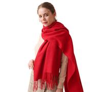LumiSyne Invernale Sciarpa In Lana Tinta Unita Per Donna Pashmina Scialle Con Nappa Stole Grande e Ispessita Coperta Caldo Fazzoletti Da Collo