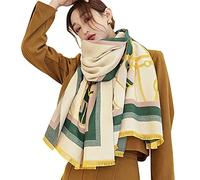 LumiSyne Invernale Sciarpa Scialle In Cashmere Per Donna Cuciture Colorate Modello Animale Pashmina Calda Sciarpe Con Nappa Morbida Lana Addensato Stole