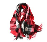 LumiSyne Invernale Sciarpa Scozzese In Cashmere Con Nappa Per Donna Uomo Scialle a Quadri Classico Tartan Stole Grand Pashmina Morbido e Ispessito