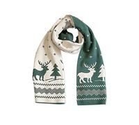 LumiSyne Invernale Sciarpe Lavorate a Maglia Da Donna Reversibile Sciarpa Di Natale Fair Isle Renne Fiocco Di Neve Morbido Calda Lungo Sciarpe