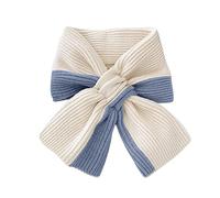 LumiSyne Invernali Sciarpa Lavorata a Maglia Da Donna Cuciture a Colori Bicolore Maglia a Coste Sciarpa Incrociata Morbido Carino Scaldacollo Sciarpa Collare Fazzoletti Da Collo