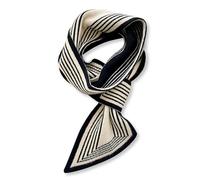 LumiSyne Invernali Stretta Sciarpa a Maglia Donna Design Facile Da Tirare Per Passare Motivo Righe Pied De Poule Leopardato Stile Retrò Piccola Sciarpa a Maglia Sottile Fazzoletto Da Collo Scaldacollo