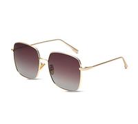 LumiSyne Moda Occhiali Da Sole Polarizzati Donna Uomo Lenti a Colori Gradiente o Specchio Retrò Cornice Quadrata In Metallo Protezione UV400 Occhiali Ultra Leggeri All'Aperto Viaggio Regalo