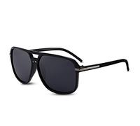LumiSyne Moda Occhiali Da Sole Polarizzati Uomo Occhiali Da Sole Guida Ultra Leggero Montatura Quadrata Doppio Ponte UV 400 All'Aperto Viaggio Sport Regalo Nero