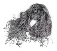 LumiSyne Moda Sciarpe Donna Uomo Sciarpa In Lino Stampa a Quadri Strisce Classiche Sciarpe Leggera e Traspirante Calda Stole Stole Protezione Solare Quattro Stagioni