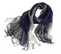 LumiSyne Moda Sciarpe Donna Uomo Sciarpa In Lino Stampa a Quadri Strisce Classiche Sciarpe Leggera e Traspirante Calda Stole Stole Protezione Solare Quattro Stagioni