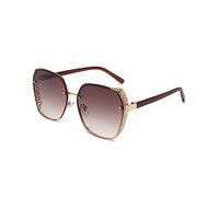 LumiSyne Occhiali Da Sole Polarizzati Oversize Donna Uomo Lente Sfumata Trasparenti Montatura Metallo Cavi Occhiali Signora Protezione UV400 Antiriflesso Moda Occhiali Per Outdoor Viaggi Guida