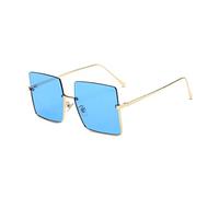 LumiSyne Occhiali Da Sole Quadrati Oversize Per Donna Uomo Mezza Montatura Bicchieri Trasparenti Colorati Occhiali Moda Retrò Protezione UV400 Occhiali Parasole Decorazione Outdoor Viaggi