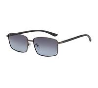 LumiSyne Occhiali Da Sole Rettangolari Retro Uomo Lente Polarizzati Hd Montatura Quadrata In Metallo Occhiali Rettangolari Leggero UV400 Antiriflesso Occhiali Parasole Per Viaggi Guida Pesca Outdoor