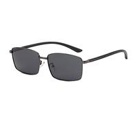 LumiSyne Occhiali Da Sole Rettangolari Retro Uomo Lente Polarizzati Hd Montatura Quadrata In Metallo Occhiali Rettangolari Leggero UV400 Antiriflesso Occhiali Parasole Per Viaggi Guida Pesca Outdoor