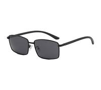 LumiSyne Occhiali Da Sole Rettangolari Retro Uomo Lente Polarizzati Hd Montatura Quadrata In Metallo Occhiali Rettangolari Leggero UV400 Antiriflesso Occhiali Parasole Per Viaggi Guida Pesca Outdoor