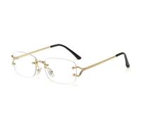 LumiSyne Occhiali Da Sole Rettangolari Senza Montatura Donna Uomo Montatura Quadrata Piccola Vintage Lente Sfumata Trasparenti Protezione UV400 Antiabbagliamento Moda Occhiali Per Guida Viaggi Vacanza
