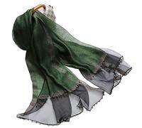 LumiSyne Primavera Nuovo Stile Sciarpa In Chiffon Di Seta Donne Elegante Sciarpa Tinta Unita Moda Tulle Cuciture In Seta Decorazione Di Perline Stole Lungo Scialle Di Protezione Solare