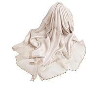 LumiSyne Primavera Nuovo Stile Sciarpa In Chiffon Di Seta Donne Elegante Sciarpa Tinta Unita Moda Tulle Cuciture In Seta Decorazione Di Perline Stole Lungo Scialle Di Protezione Solare