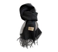 LumiSyne Reversibile Sciarpa In Cashmere Per Donna Uomo Tinta Unita Pashmina Scialle e Wrap Double-Face Bicolore Tessitura Pianura Sciarpa Con Nappa Lungo Grande Sciarpe Leggero Calda Stole