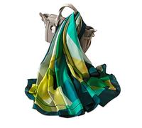 LumiSyne Sciarpa Di Seta Da Donna Retro Stampato Motivo a Strisce Geometriche Morbido Caldo Alta Qualità Lunghi Stole Morbida Scialle Protezione Solare Per Quattro Stagioni