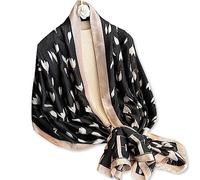 LumiSyne Sciarpa Di Seta Donna Fiore Stampato Moda Ed Elegante Stile Scialle Lungo e Morbido Foulard Calda Stole Protezione Solare Quattro Stagioni