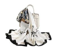 LumiSyne Sciarpa Di Seta Donna Foulard Stampata Moda Motivo a Pois Scialle Quadrato Grande Stole Protezione Solare Fazzoletto Da Collo Fazzoletti Da Testa Tutte Le Stagioni