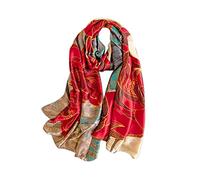 LumiSyne Sciarpa Di Seta Donna Stampa Floreale Classica Motivo Geometriche Catena Lettere Leggera Morbido Scialle Stole Protezione Solare Spiaggia Cover Up Quattro Stagioni