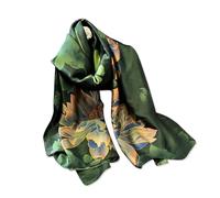 LumiSyne Sciarpa Di Seta Donna Stampata Farfalla Motivo Fiore Stile Lussuosa Elegante Sciarpe Grande Lungo Fazzoletto Da Collo Leggero Calda Stole Scialle Hijab Protezione Solare Quattro Stagioni