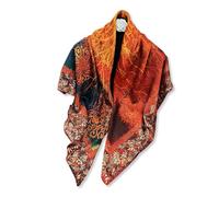 LumiSyne Sciarpa Di Seta Donna Stampato Pittura a Olio Fiore Motivo Di Albero Stile Artistico Colorato Sciarpe Lungo Grande Leggero Calda Scialle Stole Hijab Protezione Solare Abito Da Spiaggia