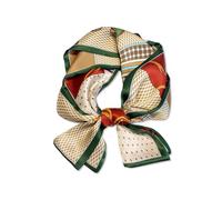 LumiSyne Sciarpa Di Seta Stretta Donna Lungo Sottile Fazzoletto Da Collo Motivi Geometriche Stile Retrò Classica Foulard Leggera Decorativo Collo Sciarpe Copricapo Fascia Per Capelli Bandane